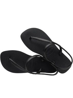 Havaianas Slim Strap Flip Flops - Black
